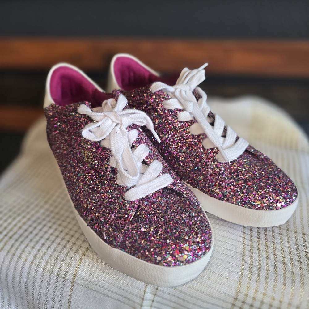 Kate Spade Pink Glitter Sneakers